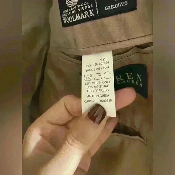 Ralph Lauren menswear herringbone tweed wool sports jacket size 42L - Picture 4 of 16